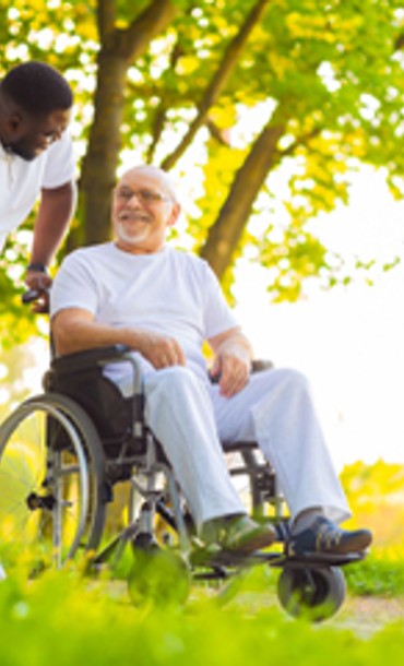 Two men in a park