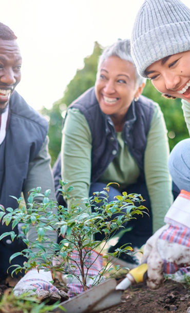 People gardening