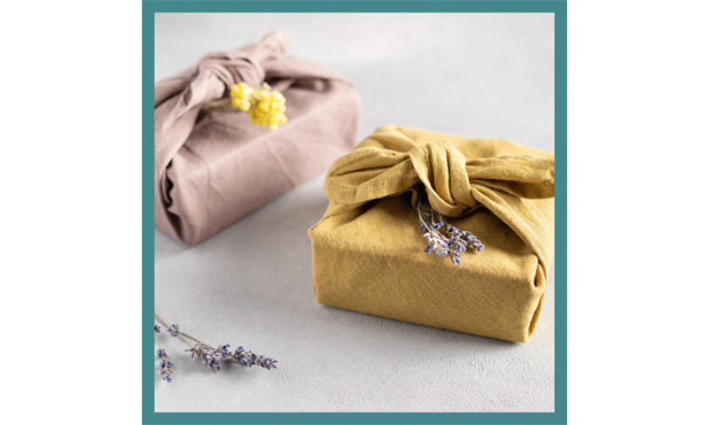 Gift wrapped in a cloth