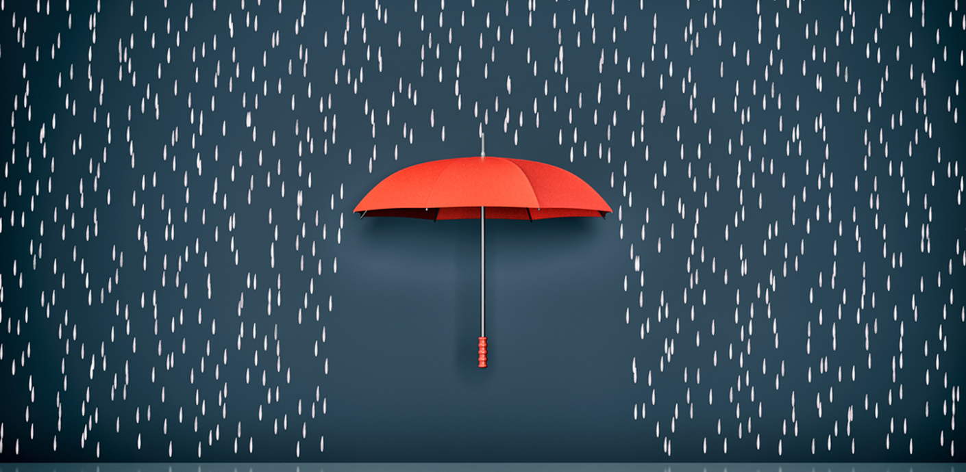 Umbrella and rain