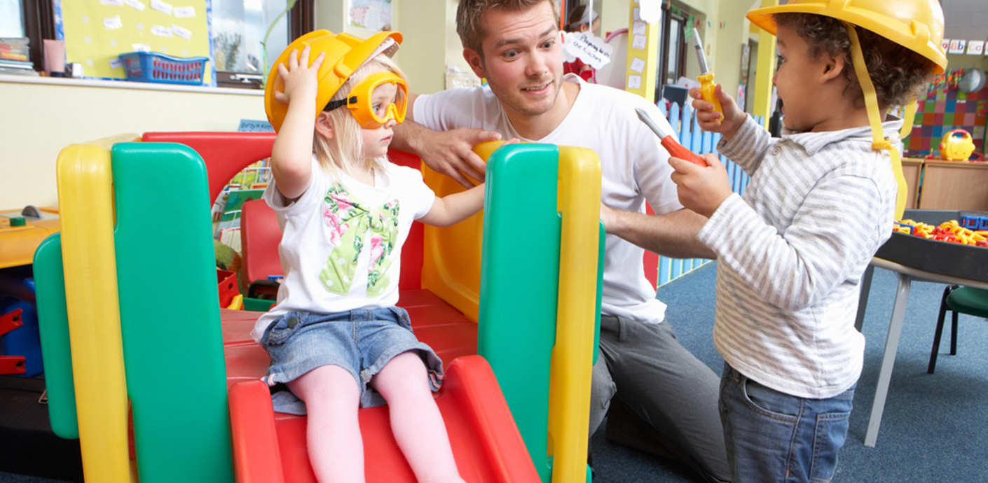 Child coming down a slide